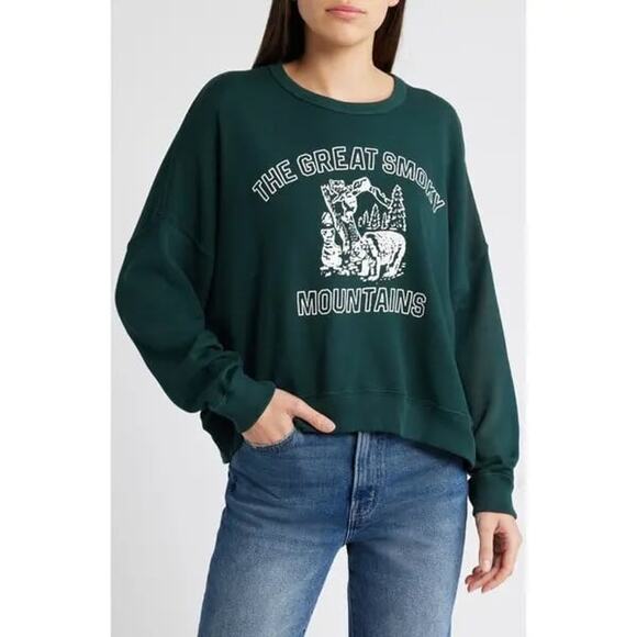 The Great Winter Pine Smoky Mountains Crewneck Sweatshirt NWT - Picture 1 of 7